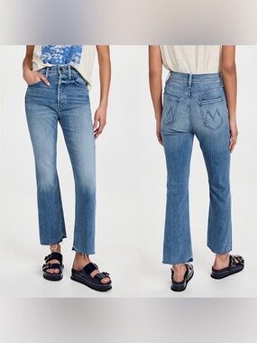 mother the tripper ankle fray jeans